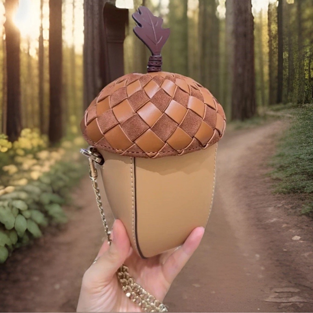 Nwt Kate Spade Take A Hike 3d Acorn Crossbody Brown Multi Novelty Bag